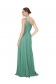 Long Sleeveless Soft Chiffon Icelandic Silver A-Line Bridesmaid Dress Edmonton