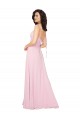 Long Sleeveless Soft Chiffon Barely Pink A-Line Bridesmaid Dress Edmonton