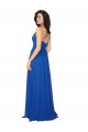 Long Sleeveless Soft Chiffon Royal Blue V-Neck A-Line Evening Dress / Bridesmaid Dress Edmonton