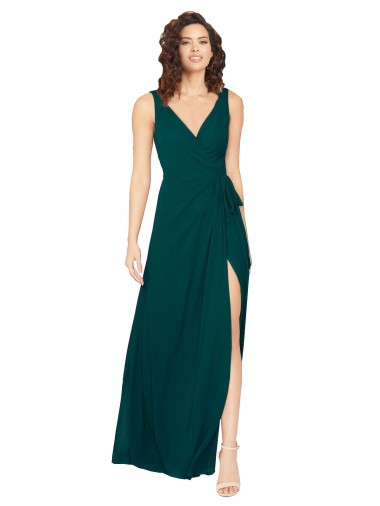 Long Sleeveless Chiffon Hunter A-Line Evening Gowns / Bridesmaid Dresses Edmonton