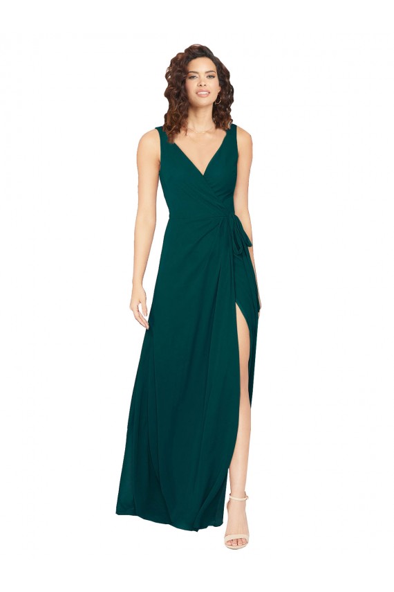 Long Sleeveless Chiffon Hunter A-Line Evening Gowns / Bridesmaid Dresses Edmonton