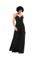 Long Sleeveless Soft Chiffon Black Column Formal Evening Gown / Bridesmaid Dress Edmonton