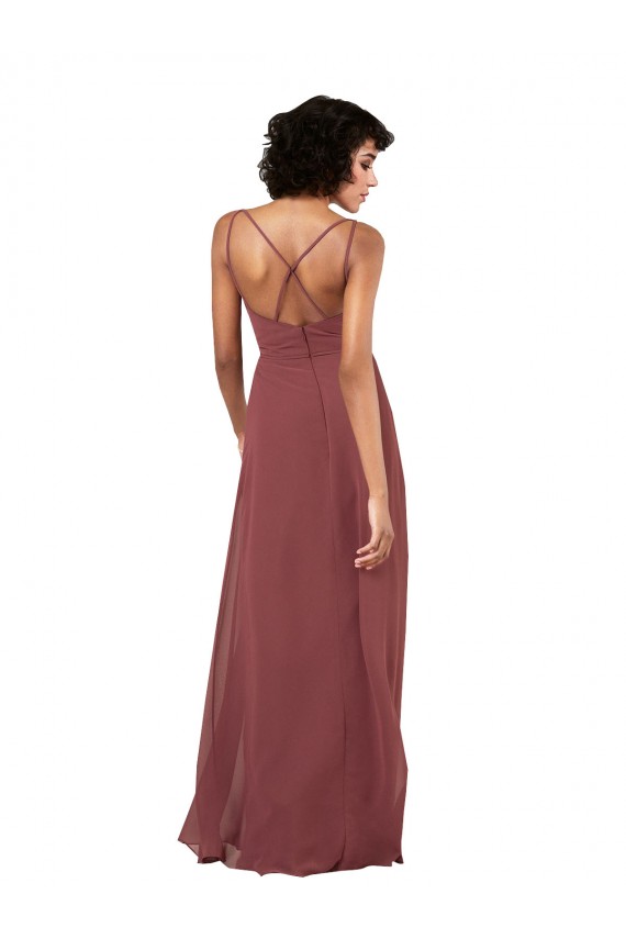 Long Sleeveless Soft Chiffon Black Column Formal Evening Gown / Bridesmaid Dress Edmonton