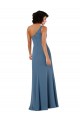 Long Sleeveless Soft Chiffon Burgundy One Shoulder A-Line Formal Evening Gown / Bridesmaid Dress Edmonton