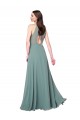 Long Sleeveless Chiffon Dark Lavender A-Line Bridesmaid Dress / Evening Dress Edmonton