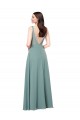 Long Sleeveless Soft Chiffon Dark Lavender Sheath Formal Evening Gown / Bridesmaid Dress Edmonton