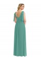 Long Sleeveless Soft Chiffon Icelandic Silver A-Line Semi Formal Evening Dress / Bridesmaid Dress Edmonton