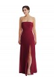 Long Sleeveless Soft Chiffon Burgundy A-Line Formal Evening Gown / Bridesmaid Dress Edmonton