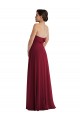 Long Sleeveless Soft Chiffon Burgundy A-Line Formal Evening Gown / Bridesmaid Dress Edmonton