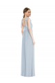 Long Sleeveless Soft Chiffon Sea Glass A-Line Semi Formal Evening Dress / Bridesmaid Dress Edmonton