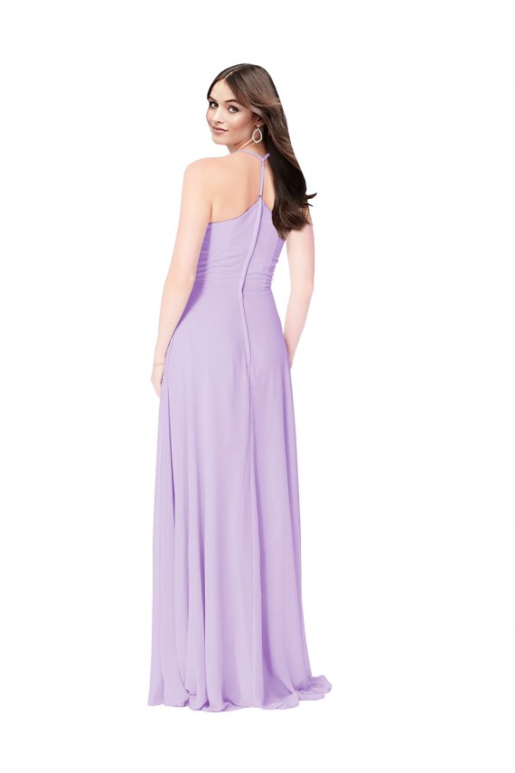 Long Sleeveless Soft Chiffon Saffron A-Line Formal Dress / Bridesmaid Dress Edmonton