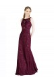 Long Sleeveless Lace Burgundy Gold A-Line Prom Dress / Bridesmaid Dress Edmonton