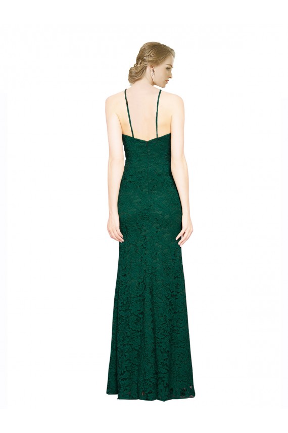 Long Sleeveless Lace Dark Green Mermaid Prom Dress / Bridesmaid Dress Edmonton