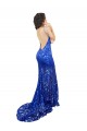 Long Sleeveless Lace Royal Blue Mermaid Semi Formal Evening Dress / Prom Dress / Bridesmaid Dress Edmonton