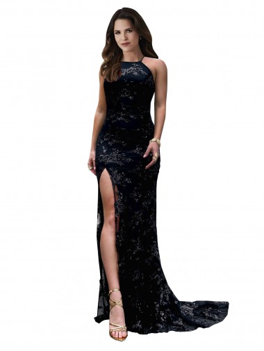 Long Sleeveless Lace Black Mermaid Black Tie Evening Gown / Prom Dress / Bridesmaid Dress Edmonton