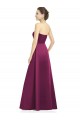 Long Sleeveless Satin Merlot A-Line Bridesmaid Dress Edmonton