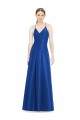 Long Sleeveless Satin Royal Blue A-Line Bridesmaid Dress Edmonton