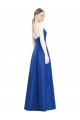 Long Sleeveless Satin Royal Blue A-Line Bridesmaid Dress Edmonton