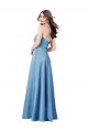 Long Sleeveless Satin Sky Blue Sheath Formal Evening Gown / Prom Dress / Bridesmaid Dress Edmonton