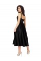 Knee Length Sleeveless Satin Black A-Line Prom Dress / Bridesmaid Dress Edmonton