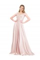 Long Sleeveless Satin Pink A-Line Formal Evening Gown / Prom Dress / Bridesmaid Dress Edmonton