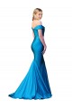 Long Sleeveless Satin Peacock Blue Mermaid Formal Evening Gown / Prom Dress / Bridesmaid Dress Edmonton