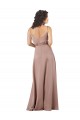 Long Sleeveless Silk like Satin Dusty Pink A-Line Formal Evening Gown / Bridesmaid Dress Edmonton