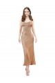 Midi Length Sleeveless Silk like Satin Rose Gold Sheath Formal Evening Gown / Prom Dress / Bridesmaid Dress Edmonton