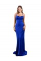 Long Sleeveless Silk like Satin Royal Blue Sheath Formal Evening Gown / Prom Dress / Bridesmaid Dress Edmonton