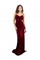 Long Sleeveless Silk like Satin Burgundy Sheath Formal Evening Gown / Prom Dress / Bridesmaid Dress Edmonton
