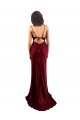 Long Sleeveless Silk like Satin Burgundy Sheath Formal Evening Gown / Prom Dress / Bridesmaid Dress Edmonton