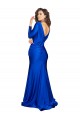 Long Long Sleeves Silk like Satin Royal Blue Mermaid Formal Evening Gown / Prom Dress / Bridesmaid Dress Edmonton