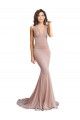 Long Sleeveless Spandex Dusty Pink Mermaid Formal Evening Gown / Prom Dress / Bridesmaid Dress Edmonton