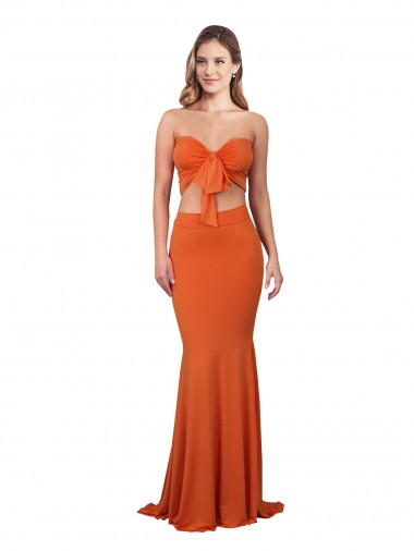 Long Sleeveless Spandex Orange Mermaid Formal Evening Gown / Prom Dress / Bridesmaid Dress Edmonton