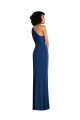 Long Sleeveless Spandex Royal Blue Sheath Semi Formal Evening Dress / Prom Dress / Bridesmaid Dress Edmonton