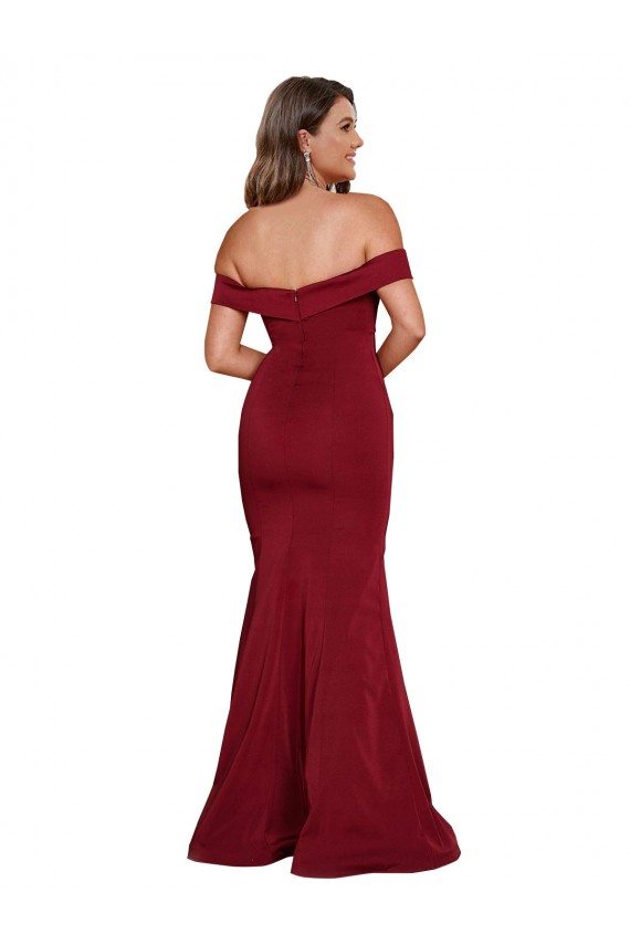 Long Sleeveless Spandex Burgundy Mermaid Formal Plus Size Evening Gown / Prom Dress / Bridesmaid Dress Edmonton
