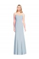 Long Sleeveless Stretch Crepe Light Sky Blue Sweetheart Trumpet Formal Dress / Bridesmaid Dress Edmonton