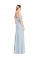 Long Sleeveless Stretch Crepe Light Sky Blue Sweetheart Trumpet Formal Dress / Bridesmaid Dress Edmonton
