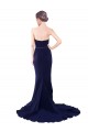 Sweep Train Sleeveless Stretch Crepe Dark Navy Mermaid Semi Formal Evening Dress / Prom Dress / Bridesmaid Dress Edmonton