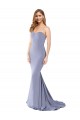 Long Sleeveless Stretch Crepe Smoke Blue Mermaid Formal Evening Gown / Prom Dress / Bridesmaid Dress Edmonton