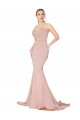 Long Sleeveless Stretch Crepe Mauve Mermaid Formal Dress / Bridesmaid Dress Edmonton