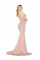 Long Sleeveless Stretch Crepe Mauve Mermaid Formal Dress / Bridesmaid Dress Edmonton