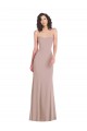 Long Sleeveless Stretch Crepe Dusty Pink Mermaid Formal Dress / Bridesmaid Dress Edmonton