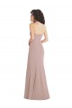 Long Sleeveless Stretch Crepe Dusty Pink Mermaid Formal Dress / Bridesmaid Dress Edmonton