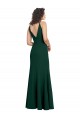 Long Sleeveless Stretch Crepe Midnight Green A-Line Formal Dress / Bridesmaid Dress Edmonton