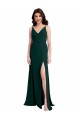 Long Sleeveless Stretch Crepe Midnight Green A-Line Formal Evening Gown / Prom Dress / Bridesmaid Dress Edmonton