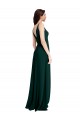 Long Sleeveless Stretch Crepe Midnight Green A-Line Formal Evening Gown / Prom Dress / Bridesmaid Dress Edmonton