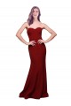 Long Sleeveless Stretch Crepe Burgundy Sheath Formal Evening Gown / Prom Dress / Bridesmaid Dress Edmonton