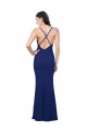 Long Sleeveless Stretch Crepe Royal Blue Sheath Formal Dress / Bridesmaid Dress Edmonton