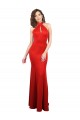 Long Sleeveless Stretch Satin Red Halter Neck Mermaid Formal Evening Gown / Prom Dress / Bridesmaid Dress Edmonton